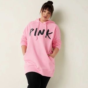 PINK 2021 Fleece Hoodie Sweatshirt Dress